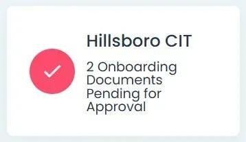 Onboarding Documents for Approval Tile