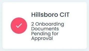 Onboarding Documents for Approval Tile